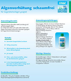 Informationsblatt Algenverhuetung schaumfrei