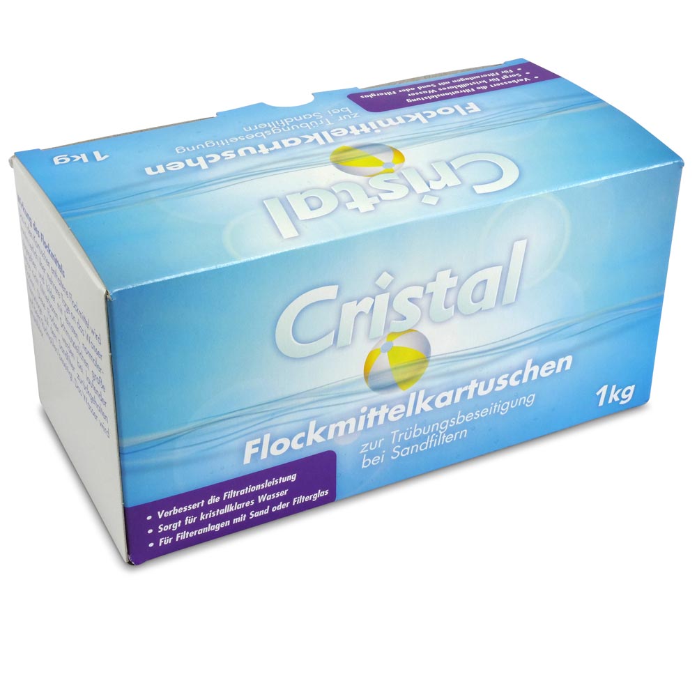 (Verpackung defekt) CRISTAL Flockmittelkartuschen 1,0 kg (8 Stk.)