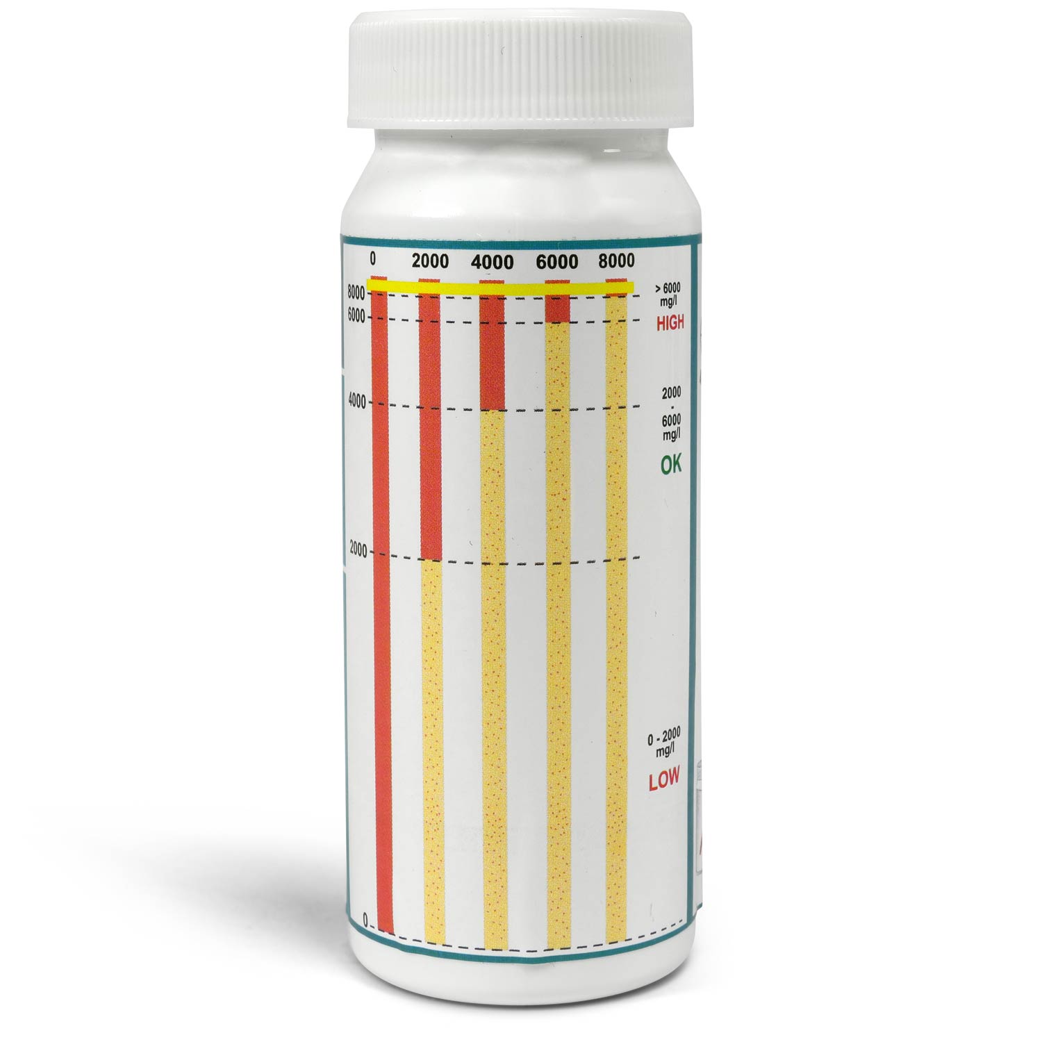 POOL Total Teststreifen Salz (NaCl) 0-8000 mg/l (20 TestStrips)