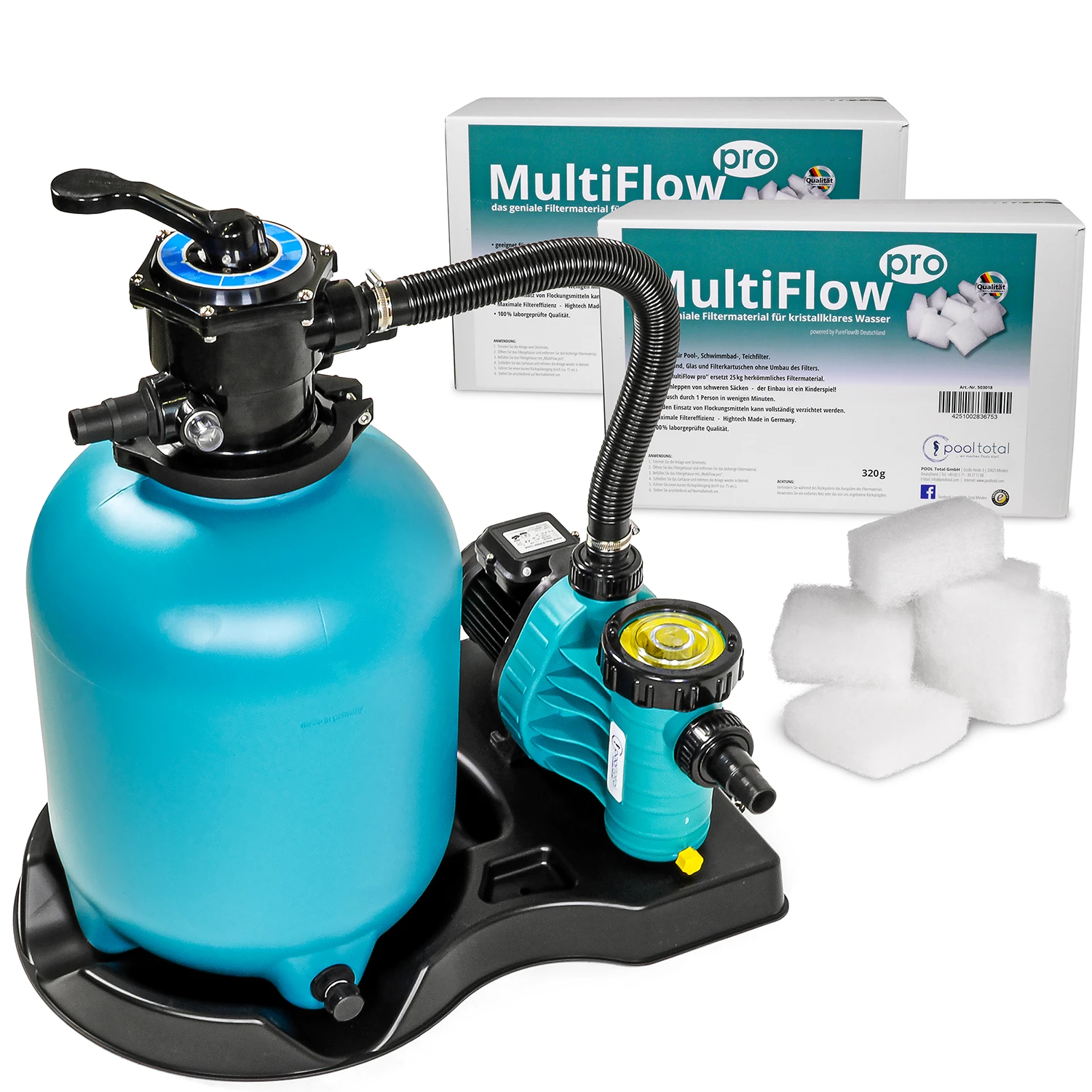 Filteranlage BRILLANT+ 400, AquaPlus 8 + MultiFlow