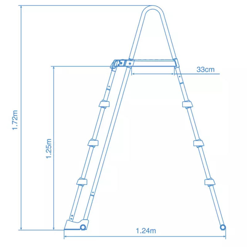(Verpackung defekt) Intex Sicherheitsleiter mit abnehmbaren Stufen für 1,22 m Pools