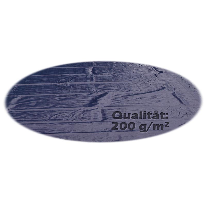 (B-Ware) Abdeckplane 200g/m² blau/schwarz für 5,30 x 3,20 -5,40 x 3,50 m Oval-/Achtform Pool