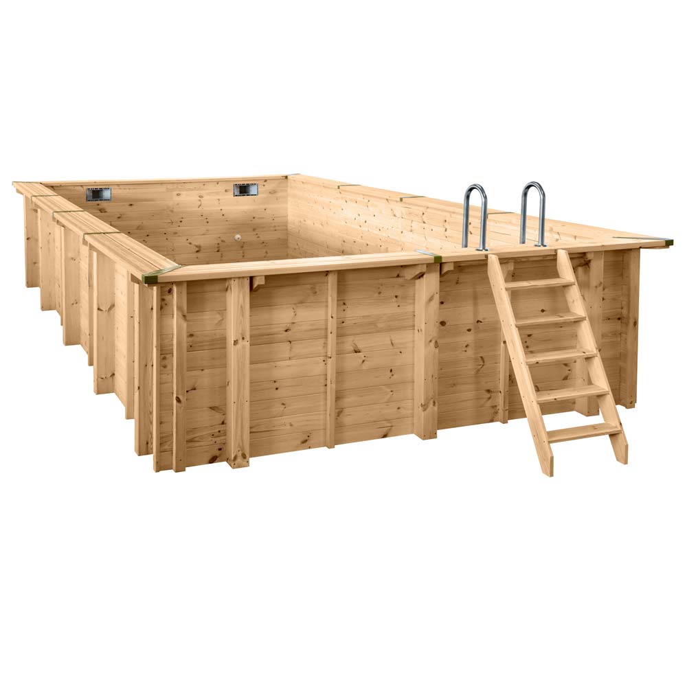 Set-PREMIUM> Holzpool Bali rechteck 7,88 x 4,00 x 1,38 m