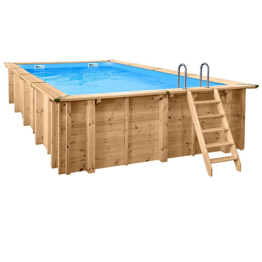 Set-PREMIUM> Holzpool Bali rechteck 7,88 x 4,00 x 1,38 m