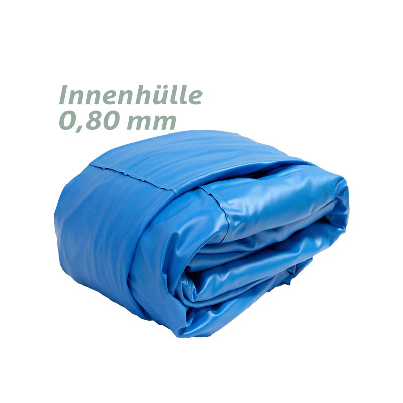 Ovalpool Stahlwandbecken 8,00 x 4,00 x 1,50 m, Folie blau 0,80 mm