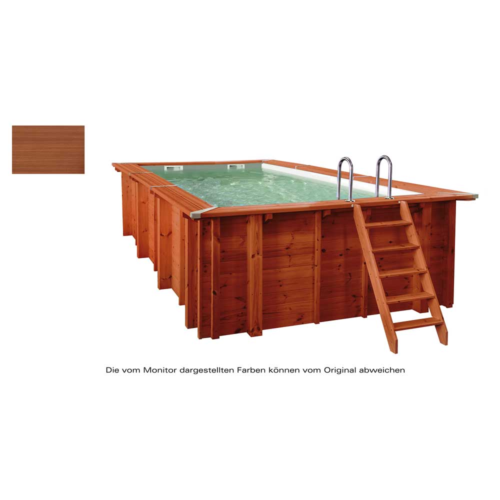 SET ''XL''> Sumatra Rechteck Massivholzpool 6,00 x 3,00 x 1,38 m