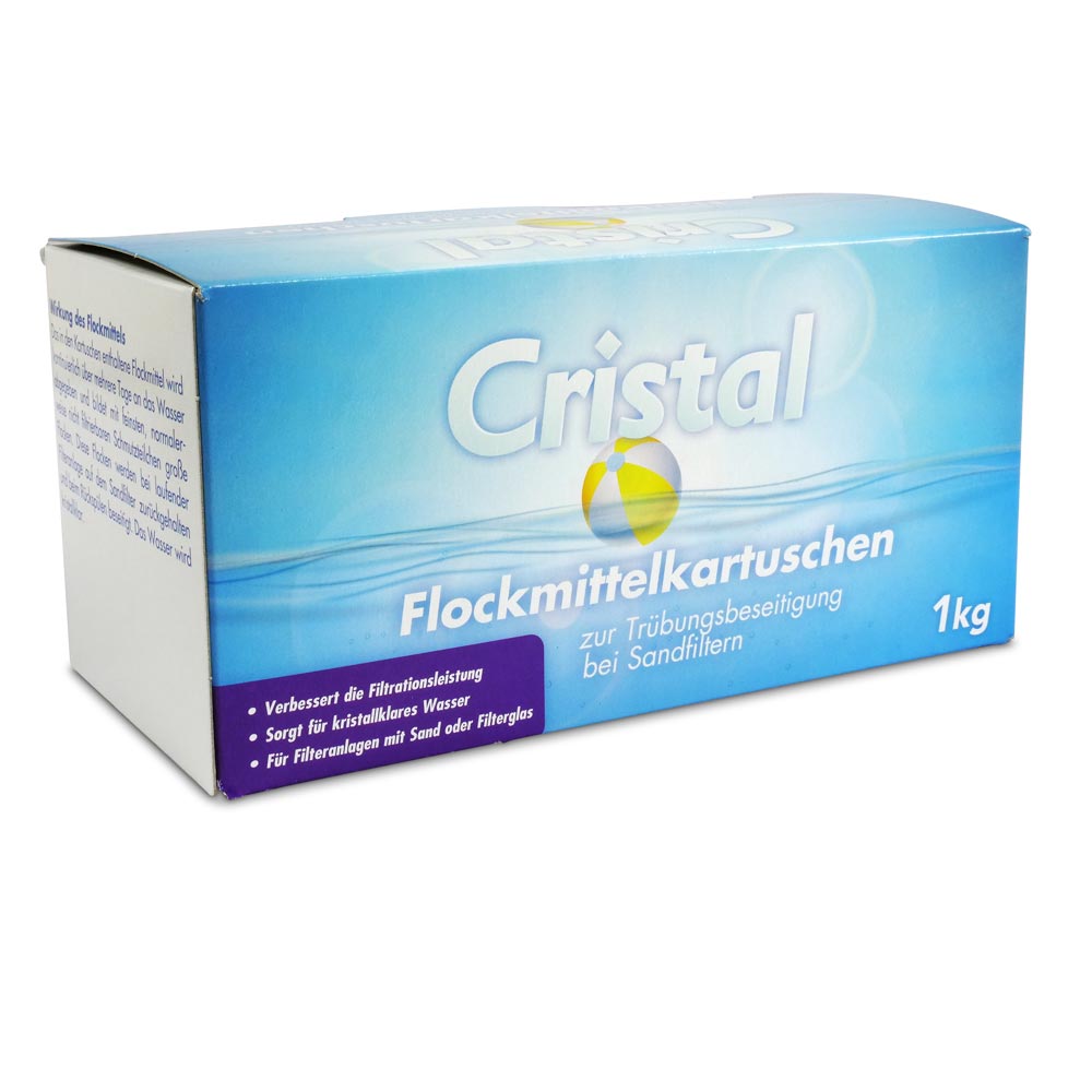 (Verpackung defekt) CRISTAL Flockmittelkartuschen 1,0 kg (8 Stk.)