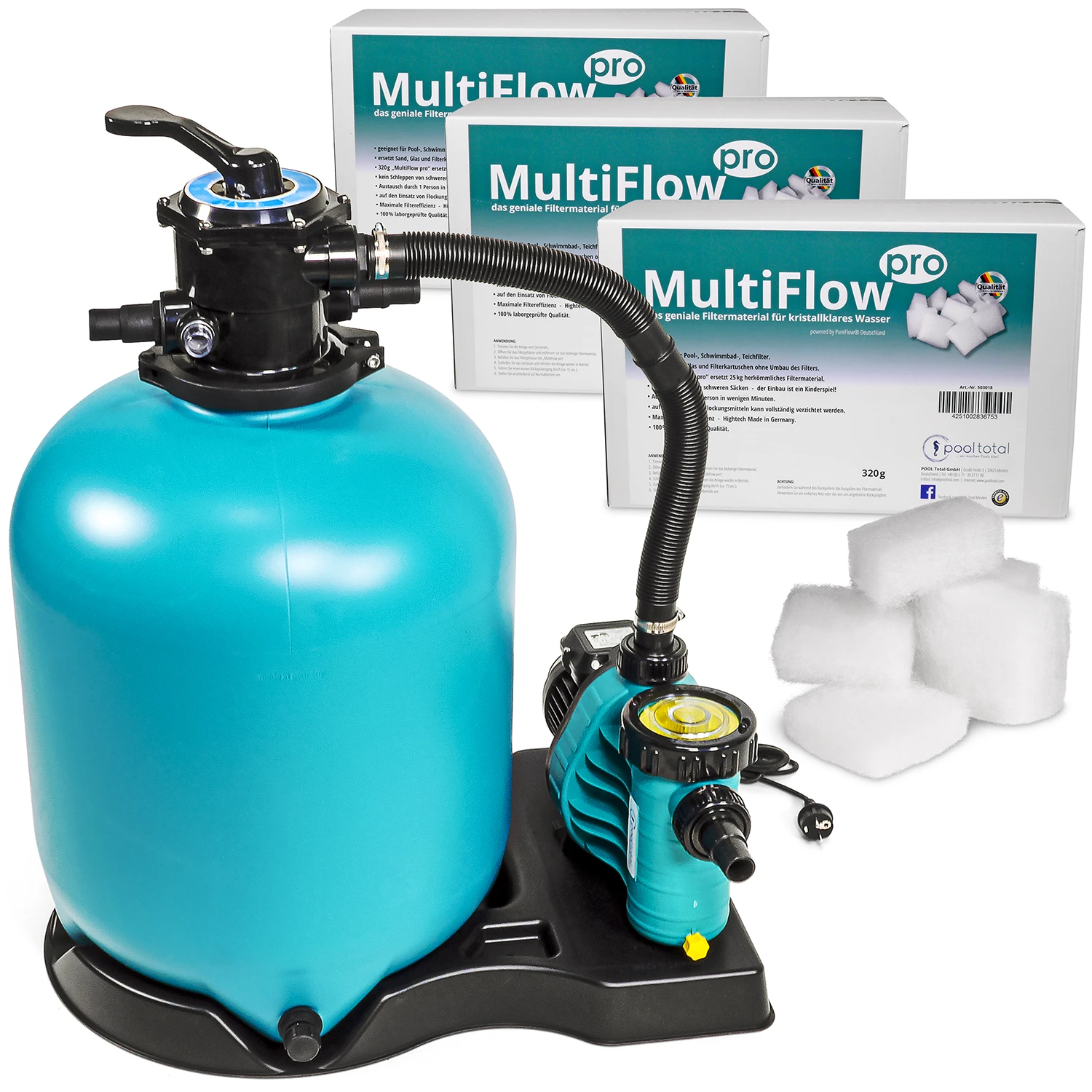 Filteranlage BRILLANT+ 500, AquaPlus 11 + MultiFlow